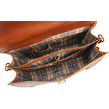 Floto Leather Duomo Briefcase Olive Honey Brown