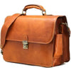 Floto Leather Duomo Briefcase Olive Honey Brown