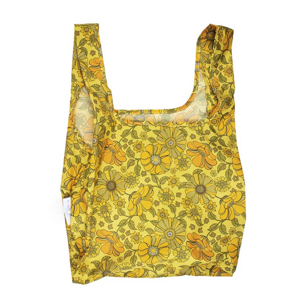 KIND Reusable Shopping Tote Bag Medium Retro Flowers