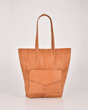 COBB & CO Hotham Leather Tote with front flap pocket