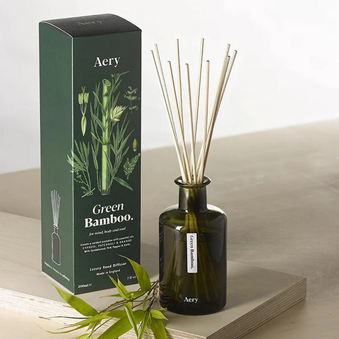 AERY BOTANICAL GREEN 200ML REED DIFFUSER GREEN BAMBOO