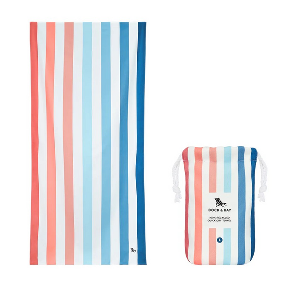 Dock & Bay Beach Towel Summer Collection L 100% Recycled Sand to Sea