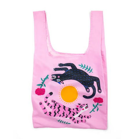 KIND Reusable Shopping Tote Bag Medium Collab Amy Hastings Leaping Cat