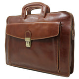 Floto Leather Milano Laptop Sleeve Briefcase Vecchio Brown