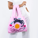 KIND Reusable Shopping Tote Bag Medium Collab Amy Hastings Leaping Cat