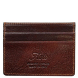 Floto Leather Venezia 4 Card Slim Wallet Vecchio Brown