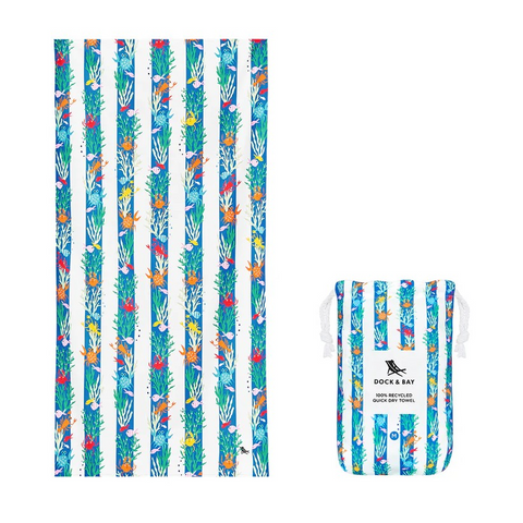 Dock & Bay Beach Towel Kids Collection M Beneath the Reef