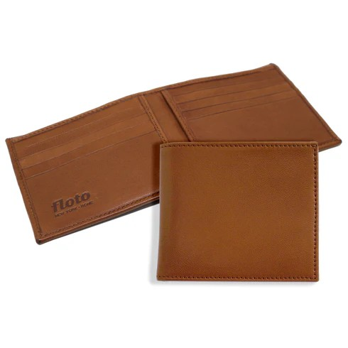 Floto Leather Firenze Double Billfold Wallet Tan