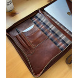 Floto Leather Venezia Laptop Portfolio Vecchio Brown