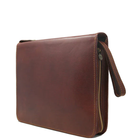 Floto Leather Venezia Laptop Portfolio Vecchio Brown