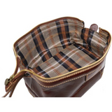 Floto Leather Positano Travel Kit Tobacco Brown