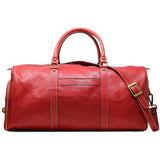 Floto Leather Lugano Italian Weekender with Shoe Compartment Red