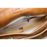 Floto Leather Chianti Crossbody Saddle Bag Tuscan Red