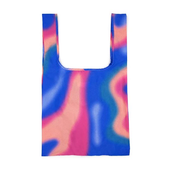 KIND Reusable Shopping Tote Bag Medium Aurora Blue & Pink