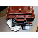 Floto Leather Milano Laptop Sleeve Briefcase Vecchio Brown