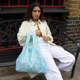 KIND Reusable Shopping Tote Bag Medium Daisy Blue