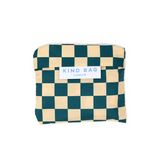 KIND Reusable Shopping Tote Bag Medium Checkerboard Teal