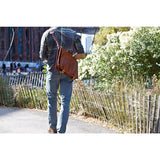 Floto Leather Piazza Messenger Briefcase Tobacco Brown