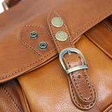 Floto Leather Poste Messenger Bag Briefcase Tobacco Brown
