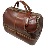 Floto Leather Positano Grande Duffle Bag Vecchio Brown