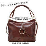 Floto Leather Tavoli Tote Shoulder Bag Olive Black