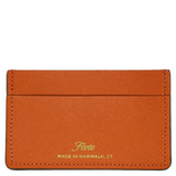 Floto Leather Sono Wide Card Wallet Saffiano Orange