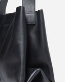 STITCH & HIDE LEATHER PENNI TOTE BLACK - FREE WALLET POUCH