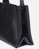 STITCH & HIDE LEATHER PENNI TOTE BLACK - FREE WALLET POUCH