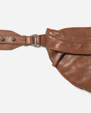 STITCH & HIDE WASHED LEATHER ST KILDA SLING/SHOULDER BAG SADDLE BROWN - FREE WALLET POUCH