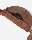 STITCH & HIDE WASHED LEATHER ST KILDA SLING/SHOULDER BAG SADDLE BROWN - FREE WALLET POUCH
