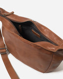 STITCH & HIDE LEATHER BYRON BAG SADDLE BROWN - FREE WALLET POUCH