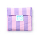 KIND Reusable Shopping Tote Bag Medium Purple Stripes