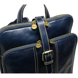 Floto Leather Venezia Knapsack Backpack Olive (Honey) Brown