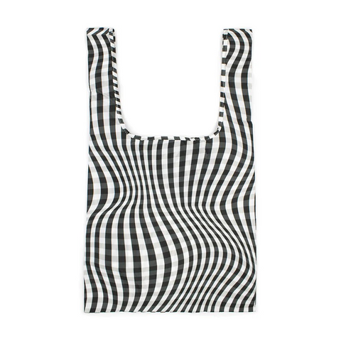 KIND Reusable Shopping Tote Bag Medium Distorted Gingham