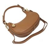 Floto Leather Ragazza Shoulder Bag Brown