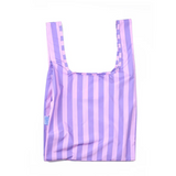 KIND Reusable Shopping Tote Bag Medium Purple Stripes