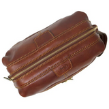 Floto Leather Positano Travel Kit Tobacco Brown