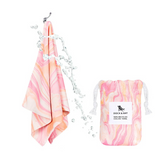 Dock & Bay Cooling Towel Marble Collection Peach Melba