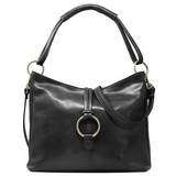 Floto Leather Tavoli Tote Shoulder Bag Olive Black