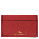 Floto Leather Sono Wide Card Wallet Saffiano Red