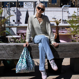 KIND Reusable Shopping Tote Bag Medium Lines