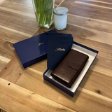 Floto Leather Roma Italian Continental Wallet Dark Brown