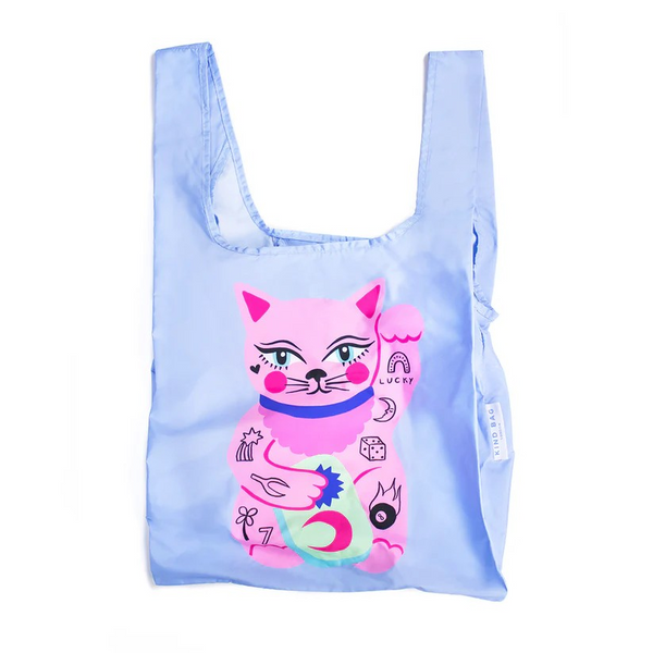 KIND Reusable Shopping Tote Bag Medium Collab Amy Hastings  Lucky Cat
