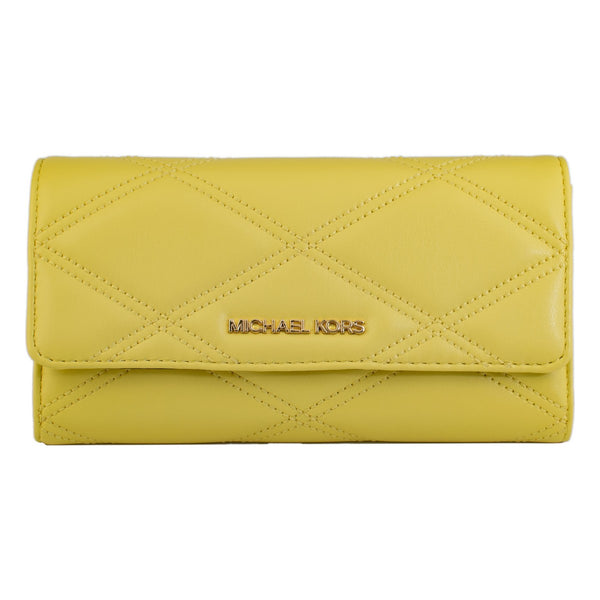 Michael Kors 35S2GTVF3U-SUNSHINE Yellow Leather Wallet