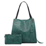 Old Trend Daisy Leather Tote with Coin Purse