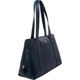Hidesign Cerys Leather Multi-Compartment Shoulder Bag Blue