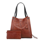 Old Trend Daisy Leather Tote with Coin Purse