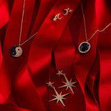 Latelita London Moon and Starburst Small Stud Earrings Rosegold