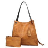 Old Trend Daisy Leather Tote with Coin Purse