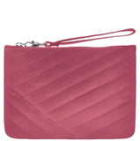 GABEE QUILTED LEATHER MILLER WRISTLET CLUTCH